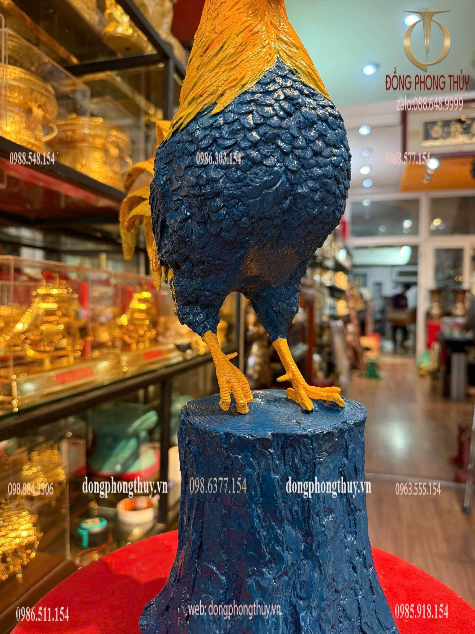 Tượng gà bằng đồng