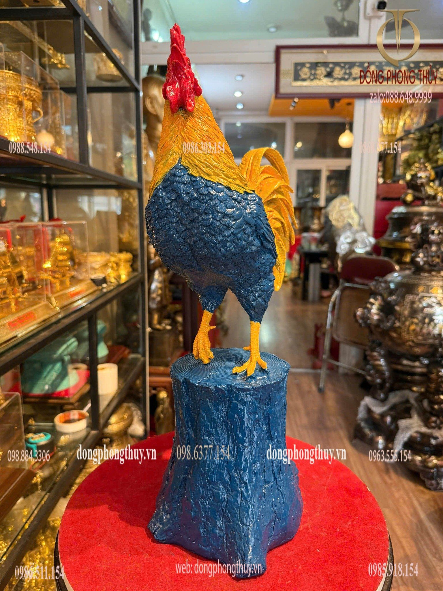 Tượng gà bằng đồng