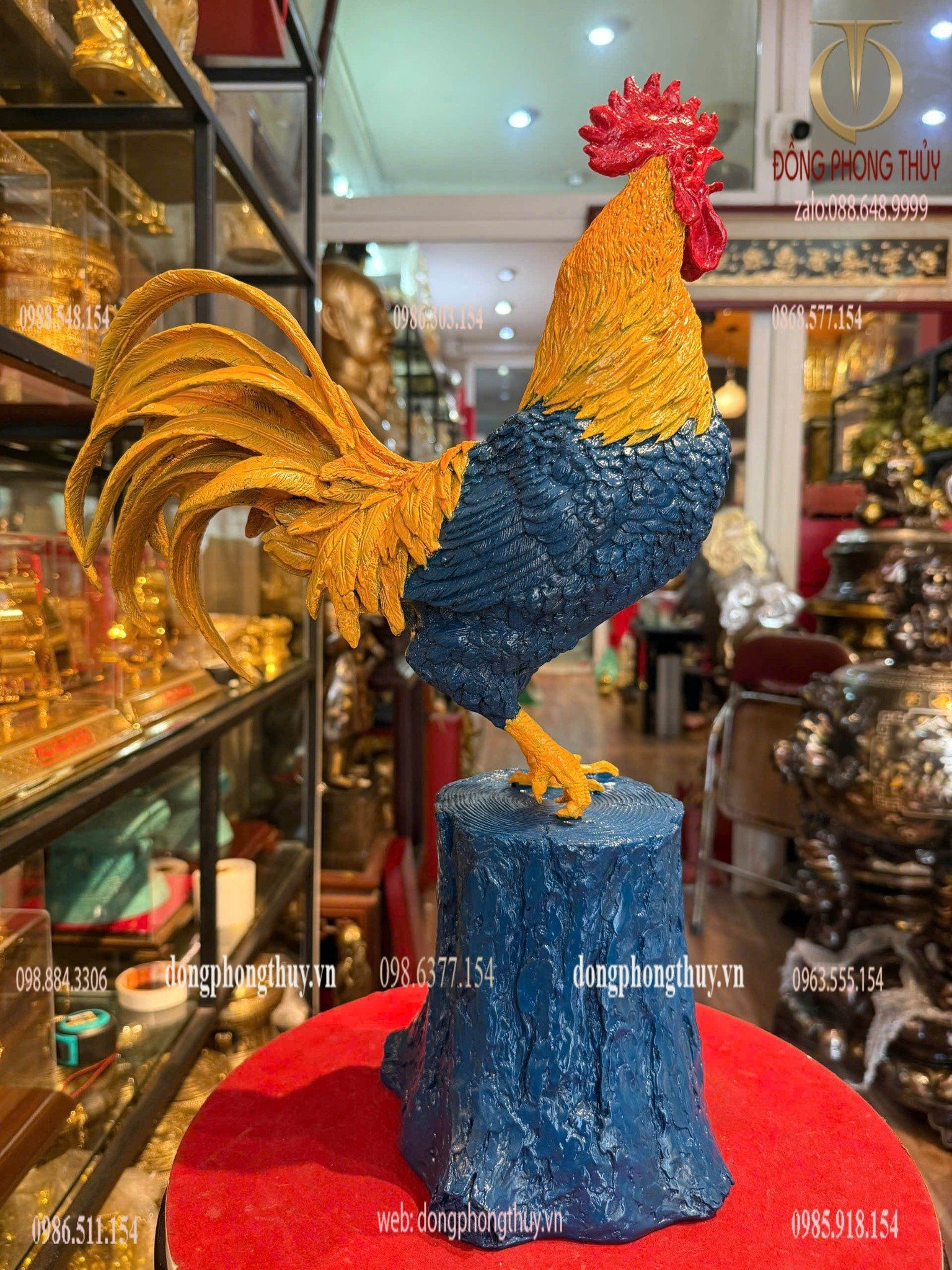 Tượng gà bằng đồng
