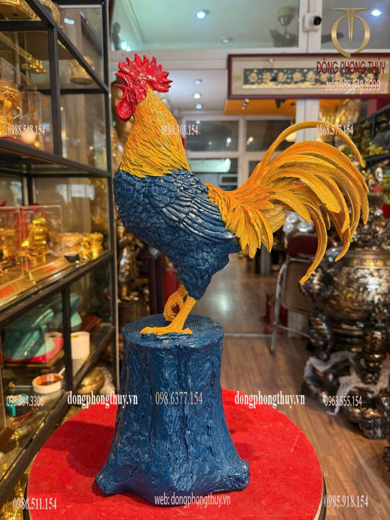 Tượng gà bằng đồng