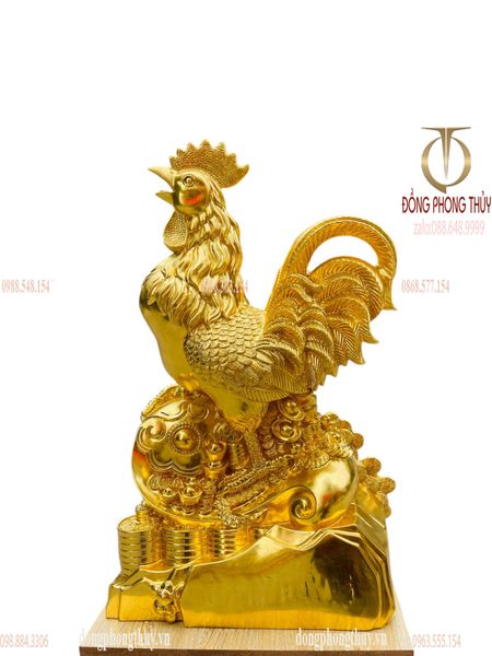 Tượng gà dát vàng 24k