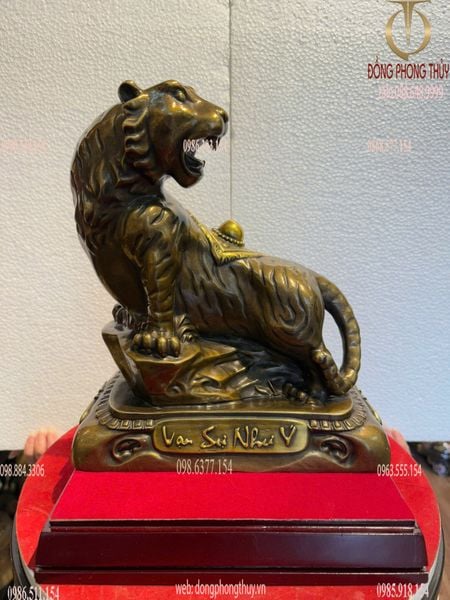 Tượng hổ bằng đồng vạn sự như ý cao 27 nặng 5kg