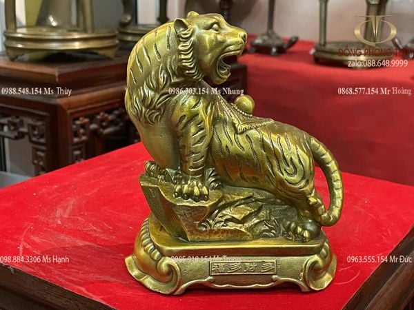 tượng hổ giáp tiền nhỏ cao 15.5cm