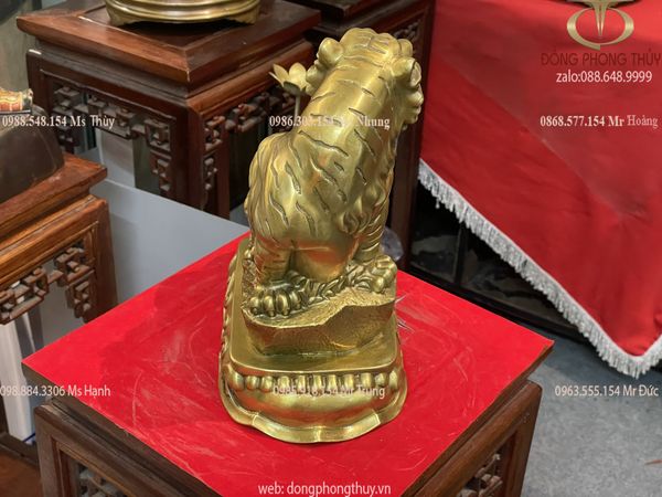 tượng hổ giáp tiền cỡ lớn cao 27cm