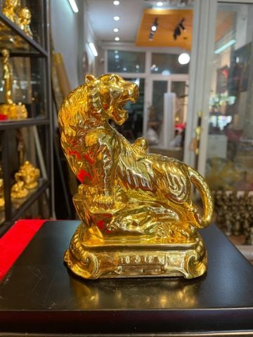 Tượng Hổ phong thủy thếp vàng 24k