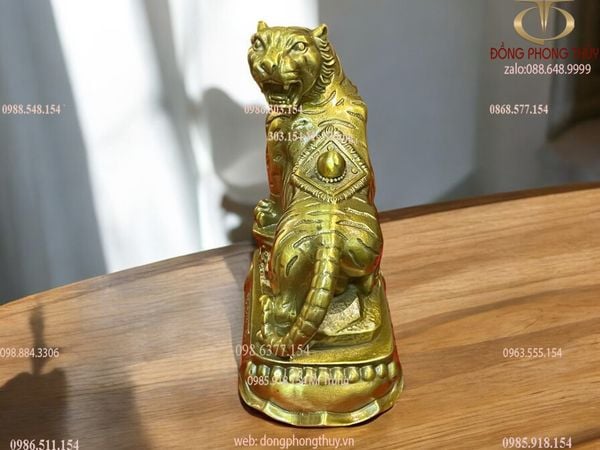 tượng hổ giáp tiền nhỏ cao 15.5cm