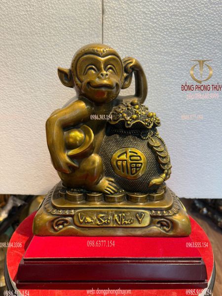 Tượng khỉ bằng đồng vạn sự như ý