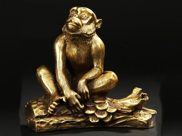 Tượng khỉ phong thủy bằng đồng