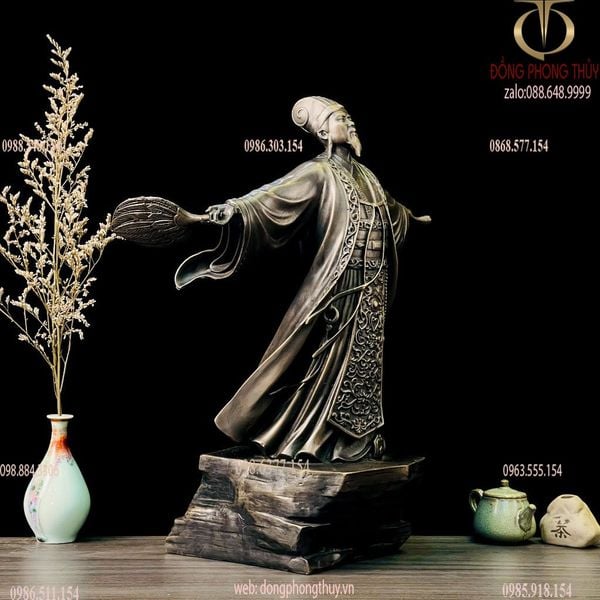 Tượng Khổng Minh - Tượng Gia Cát Lượng 35cm