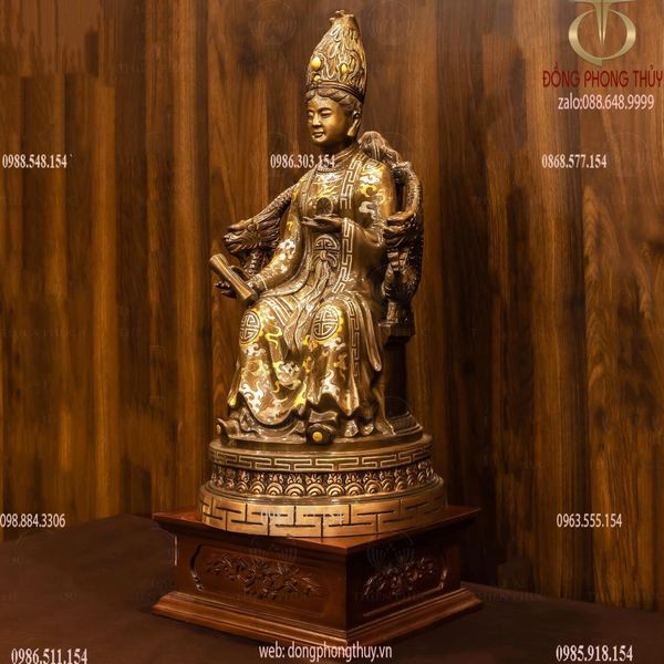 Tượng mẫu Cửu Trùng Thiên bằng đồng khảm tam khí