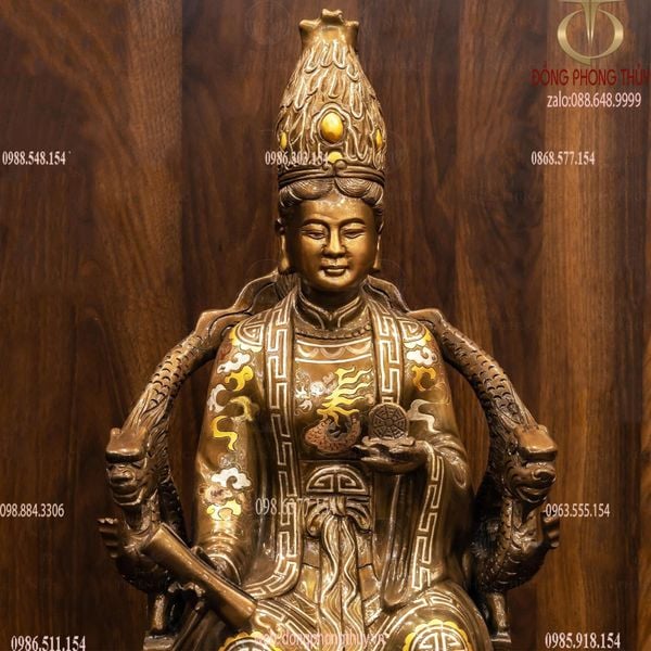 Tượng mẫu Cửu Trùng Thiên bằng đồng khảm tam khí