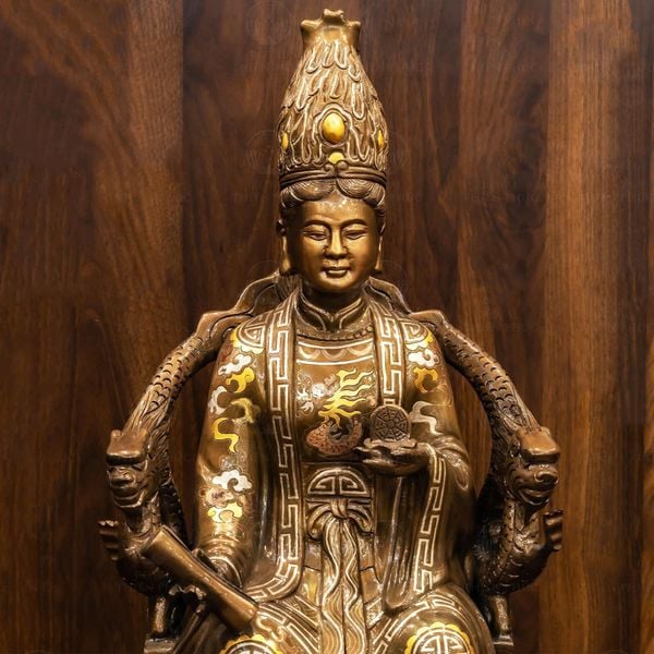 Tượng mẫu Cửu Trùng Thiên bằng đồng khảm tam khí