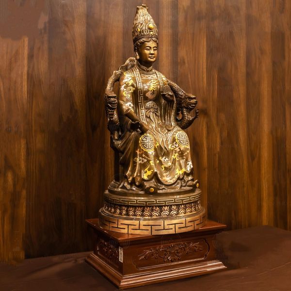 Tượng mẫu Cửu Trùng Thiên bằng đồng khảm tam khí