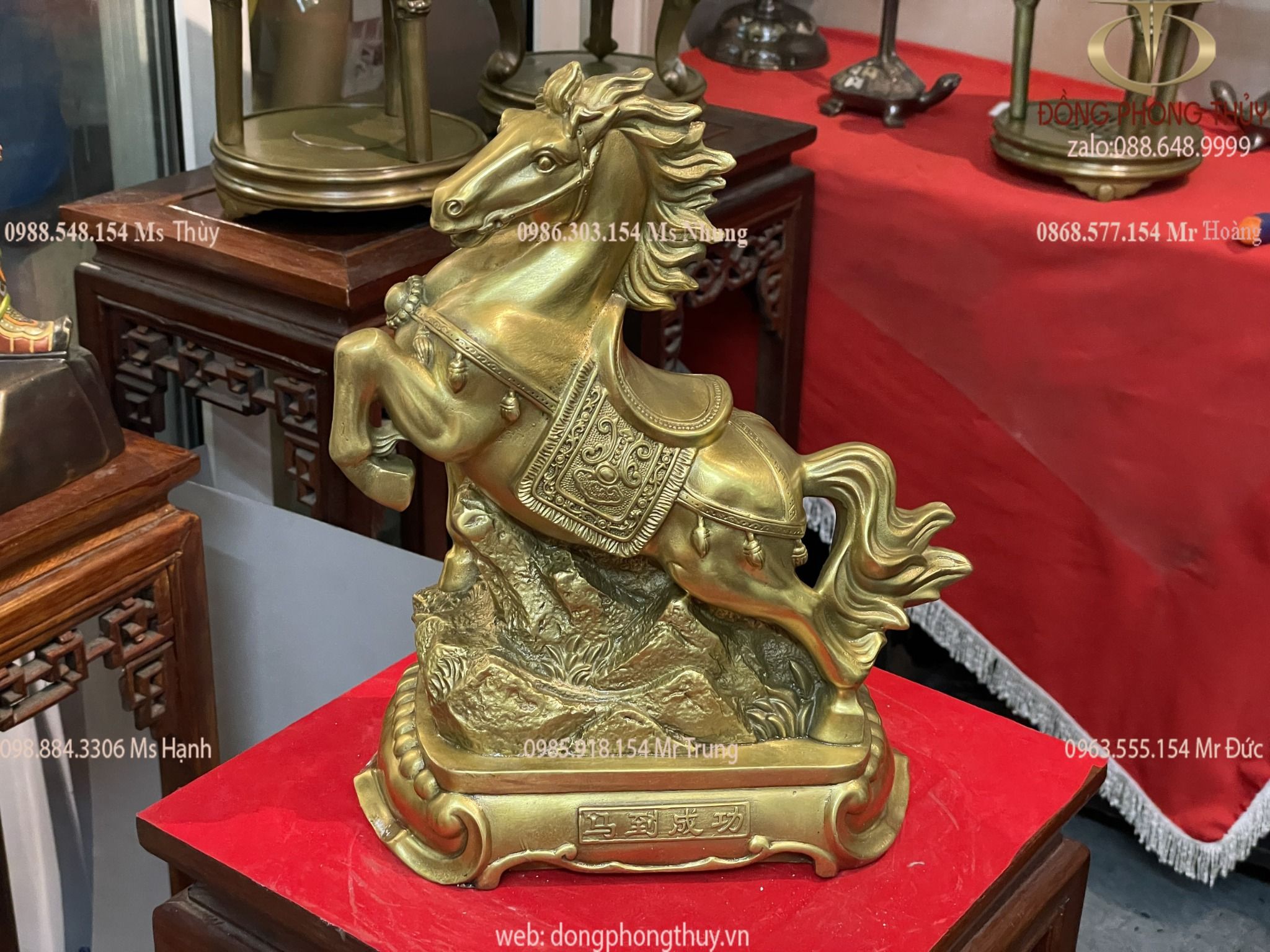 tượng ngựa giáp tiền cỡ đại cao 32cm