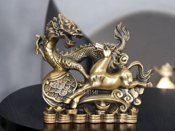 Long mã bằng đồng 23cm