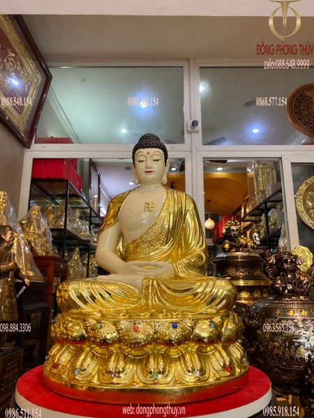 Tượng A Di Đà dát vàng cao cấp 40cm