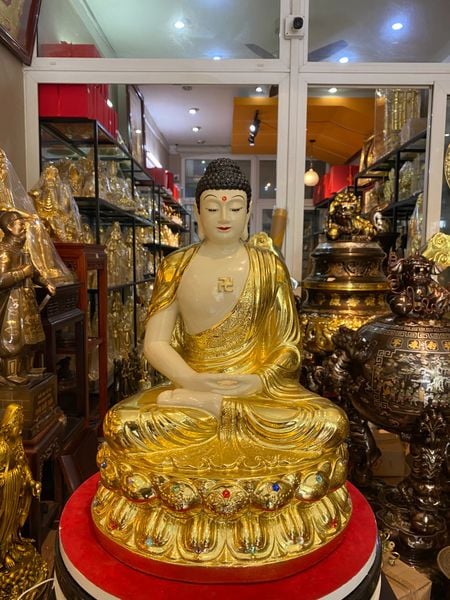 Tượng A Di Đà dát vàng cao cấp 40cm