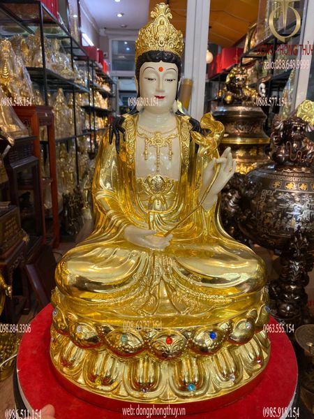 Tượng Thế Chí  dát vàng cao cấp 40cm