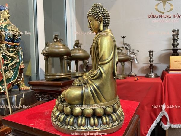 Tượng phật thích ca bằng đồng cao 29cm