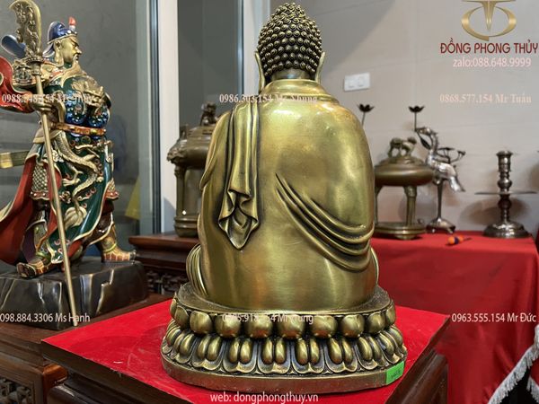 Tượng phật thích ca bằng đồng cao 29cm