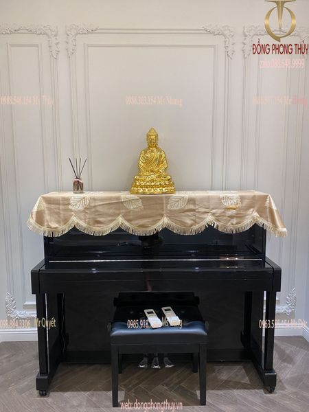 Tượng phật Thích Ca Mâu Ni bằng đồng dát vàng 24k cao 50cm