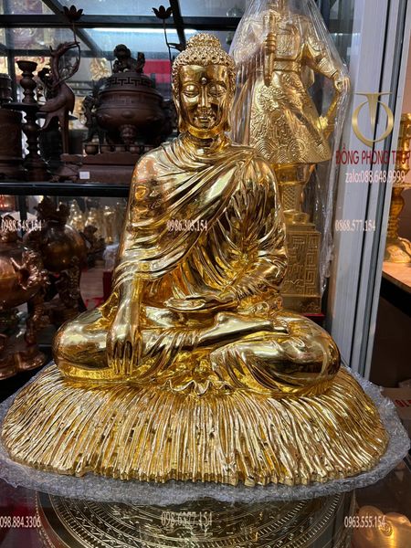 Tượng phật Thích Ca 60cm dát vàng 24k nặng 27,5kg