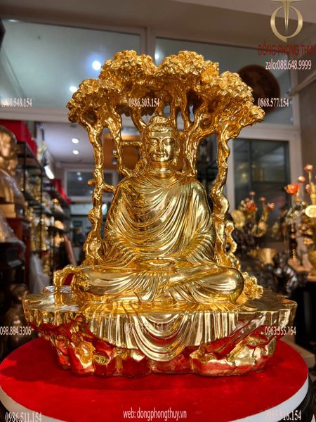 Tượng phật thích ca dát vàng 24k cao 40 nặng 16kg