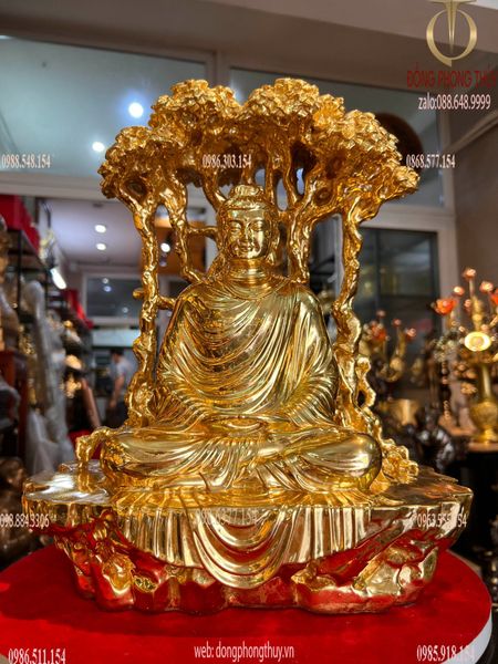 Tượng phật thích ca dát vàng 24k cao 40 nặng 16kg