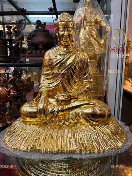 Tượng phật Thích Ca 60cm dát vàng 24k nặng 27,5kg