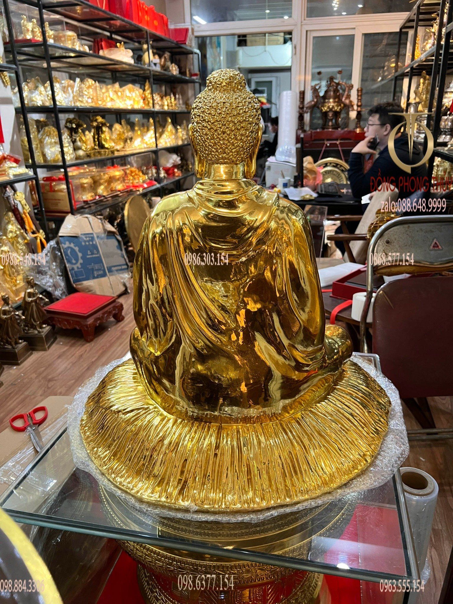 Tượng Phật Thích Ca 60cm mạ vàng 24k