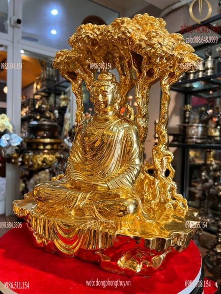 Tượng phật thích ca dát vàng 24k cao 40 nặng 16kg
