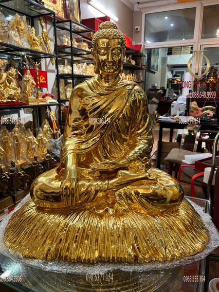 Tượng phật Thích Ca 60cm dát vàng 24k nặng 27,5kg