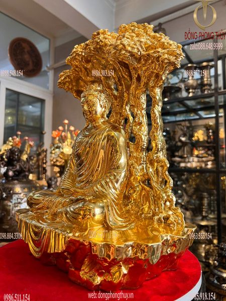 Tượng phật thích ca dát vàng 24k cao 40 nặng 16kg