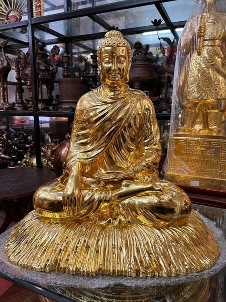 Tượng phật Thích Ca 60cm dát vàng 24k nặng 27,5kg
