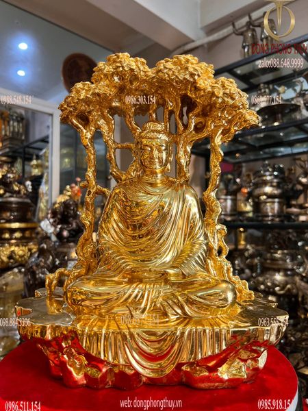 Tượng phật thích ca dát vàng 24k cao 40 nặng 16kg