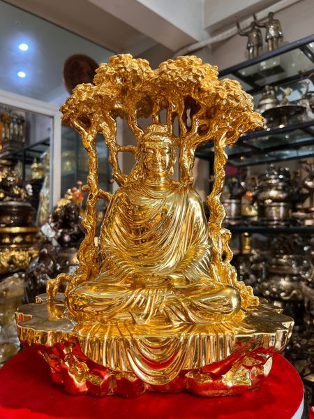 Tượng phật thích ca dát vàng 24k cao 40 nặng 16kg