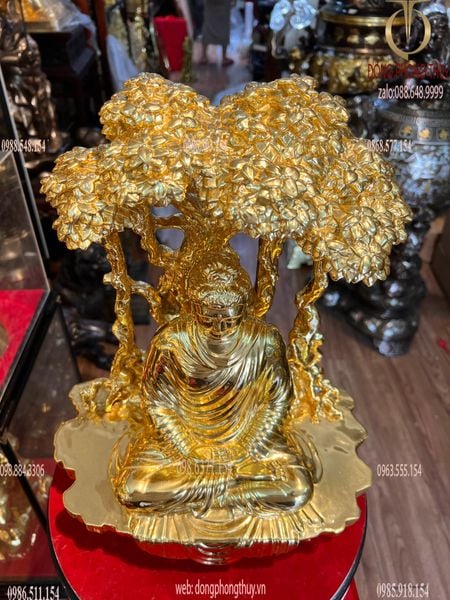 Tượng phật thích ca dát vàng 24k cao 40 nặng 16kg