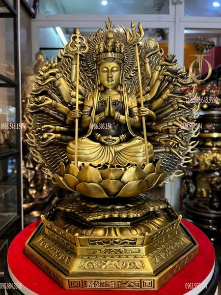 Thiên Thủ Thiên Nhãn 42cm bằng đồng