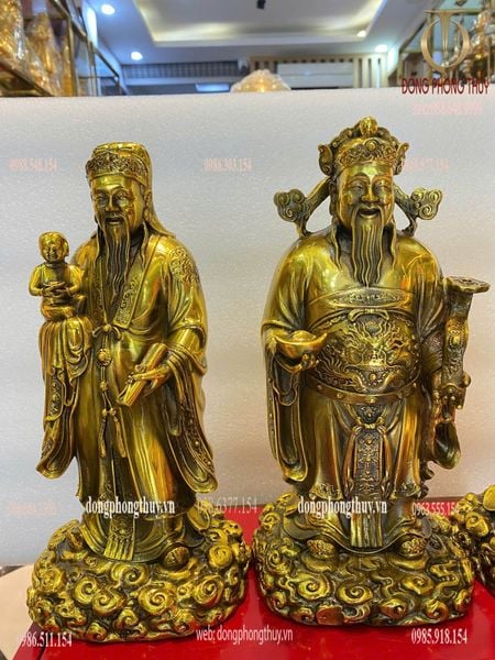 Tượng tam đa phúc lộc thọ bằng đồng