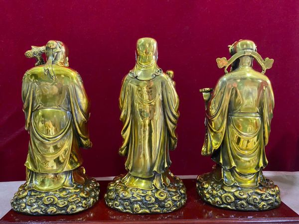 Tượng tam đa phúc lộc thọ Cao 20cm ngang 10cm sâu 8cm nặng 5kg