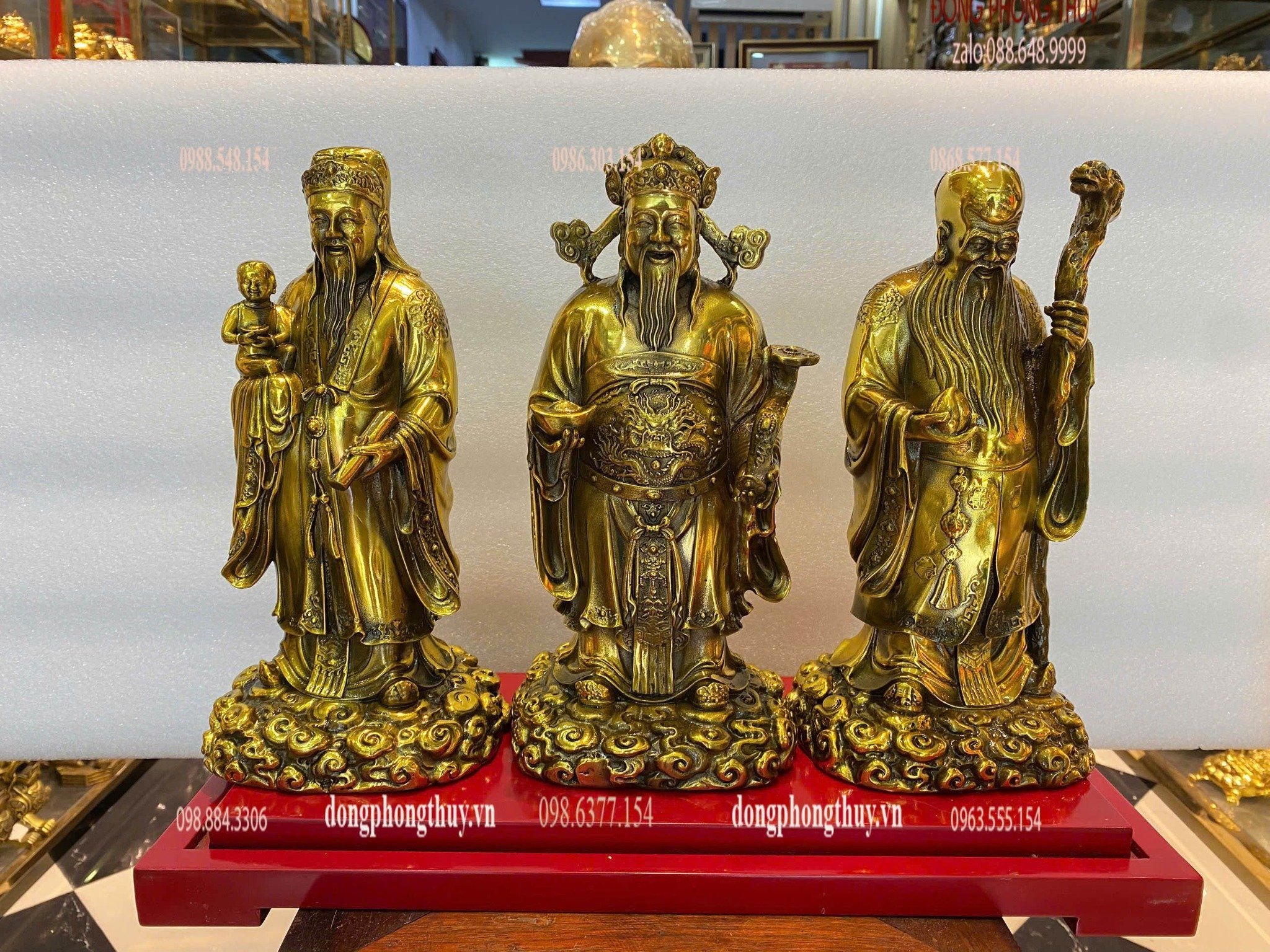 Tượng tam đa phúc lộc thọ bằng đồng