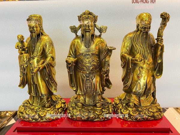 Tượng tam đa phúc lộc thọ bằng đồng