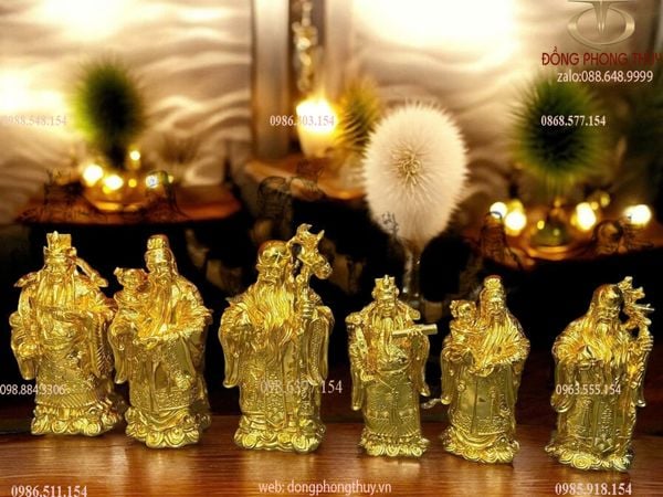 Tượng tam đa phúc lộc thọ dát vàng
