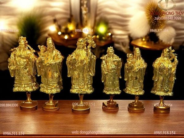 Tượng tam đa phúc lộc thọ dát vàng