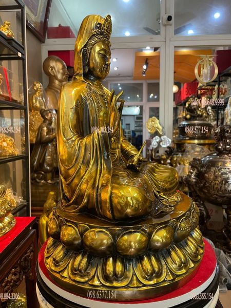 Tượng phật quan âm bằng đồng cao 50cm nặng 18kg