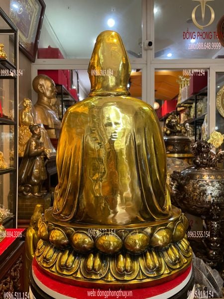 Tượng phật quan âm bằng đồng cao 50cm nặng 18kg