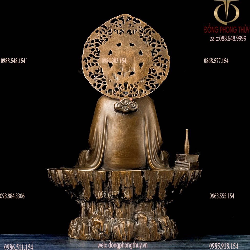 Tượng Quan Âm bằng đồng cao 45cm