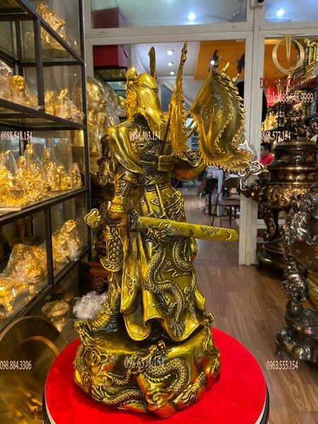 Tượng quan công bằng đồng cao 48 nặng 13kg