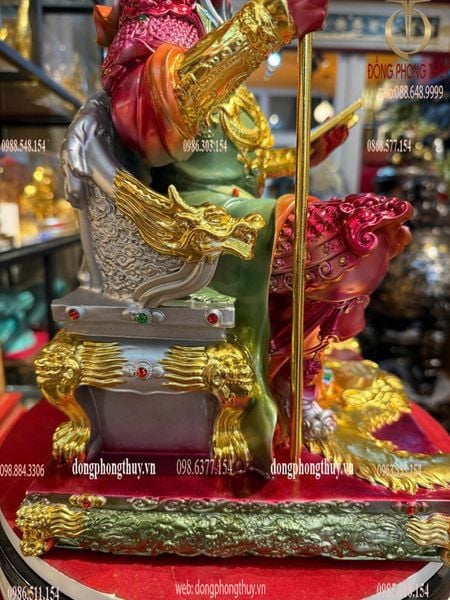 Tượng quan công cao 40cm nặng 13,5kg vẽ màu