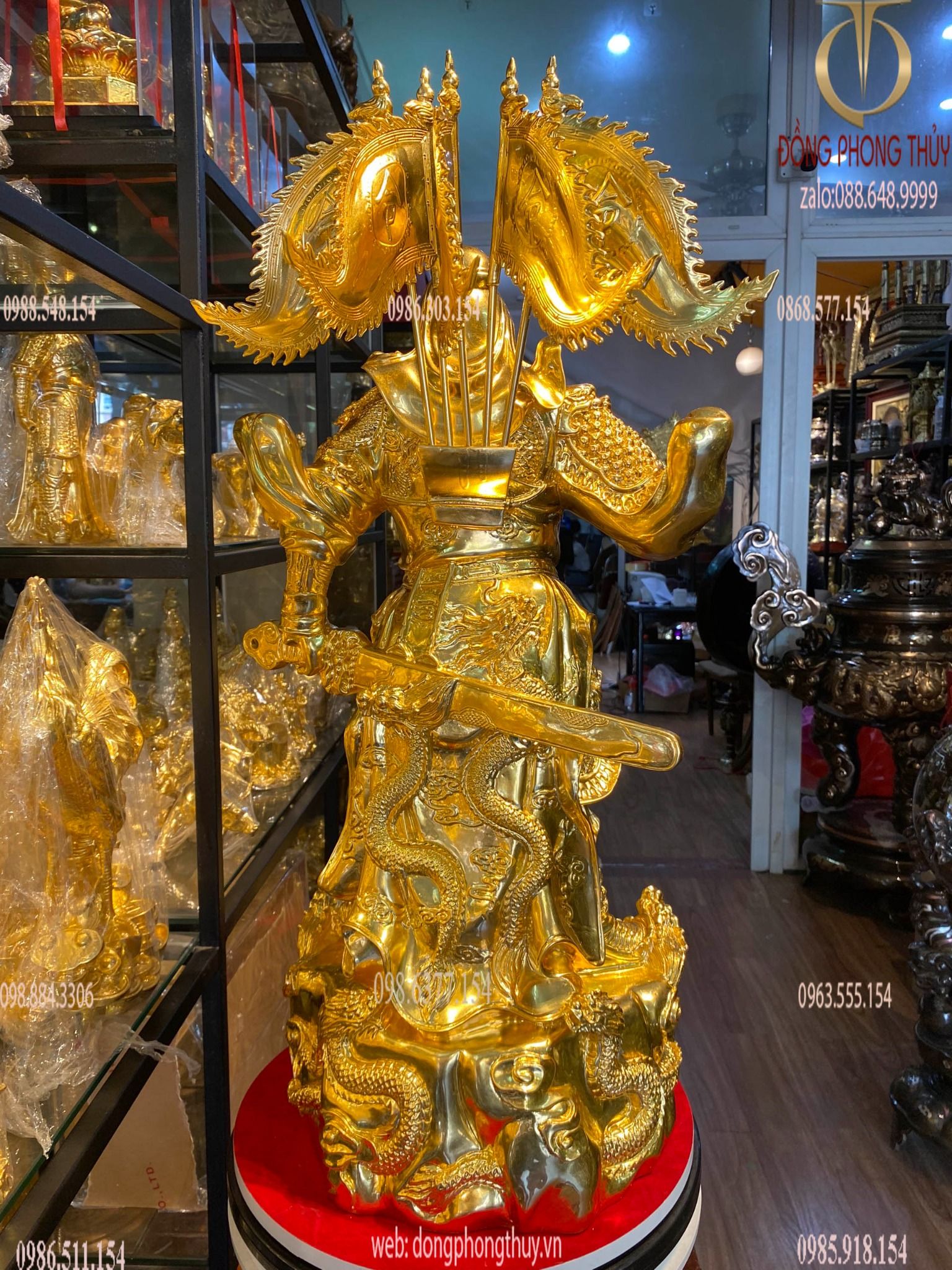 Tượng quan thánh đế quân dát vàng 24k